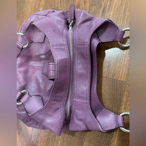 COACH Vintage Soho Lynn Purple Leather Hobo Shoulder Bag - Picture 7 of 14